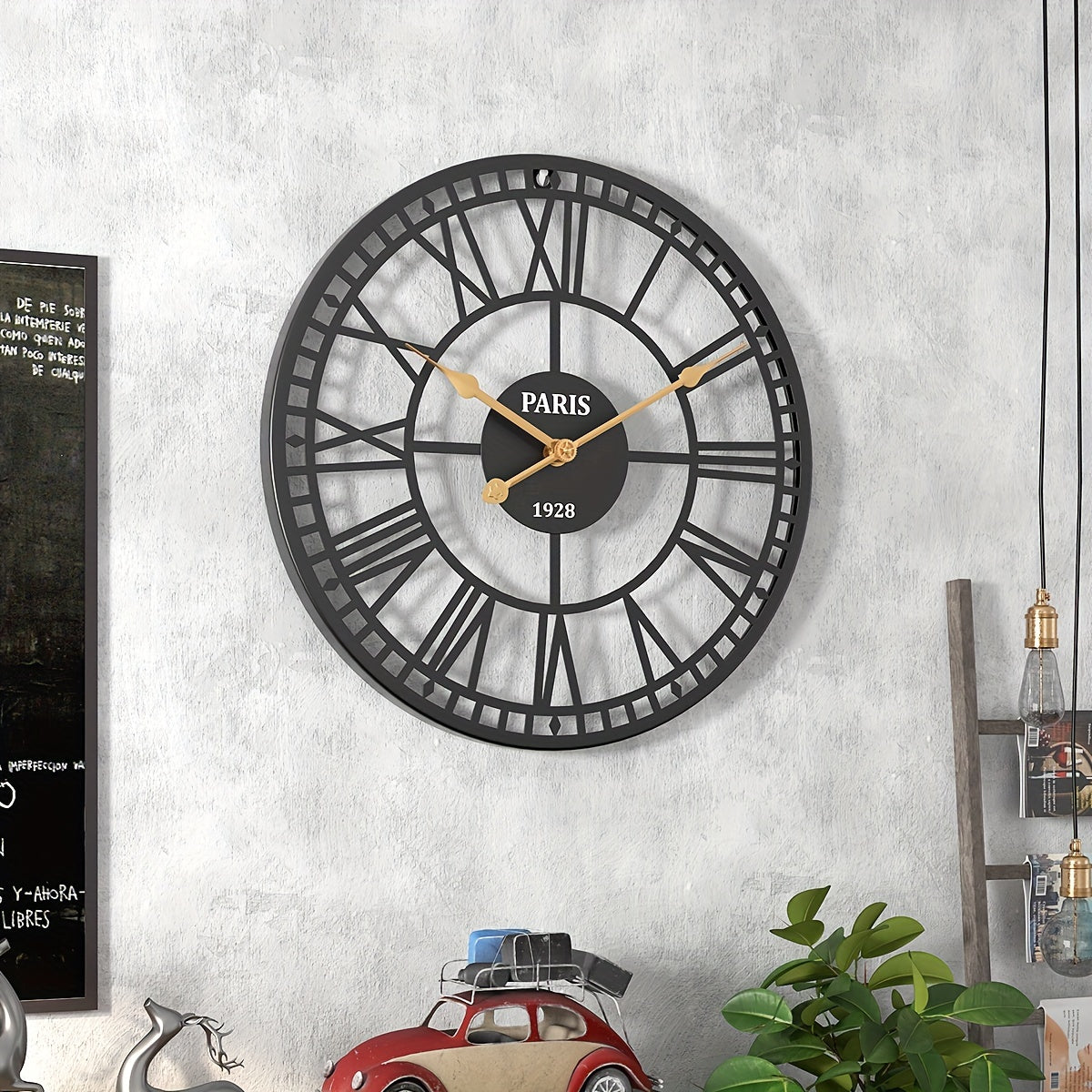 Horloge Murale | Design Chiffre Romain Romantique | Bon Temps | Årstid