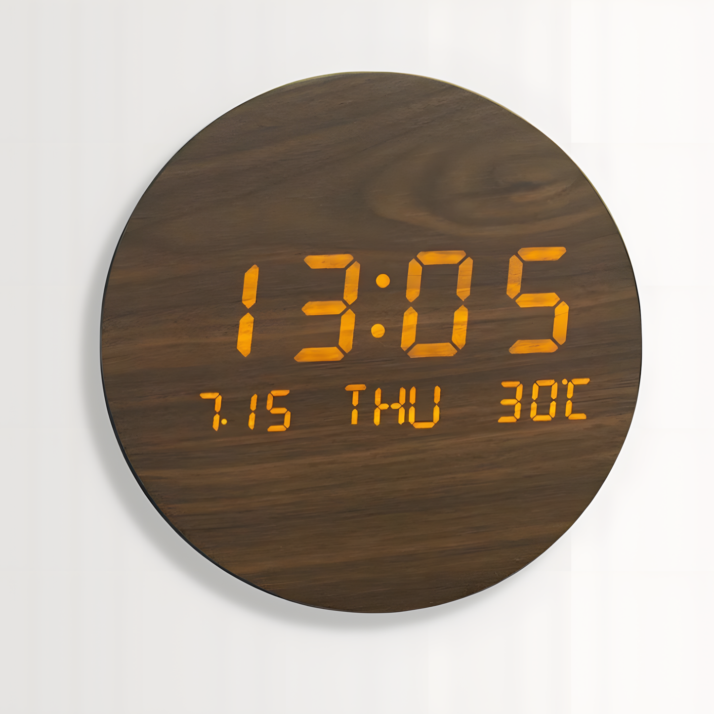 Horloge Murale | Led Bois Numérique | Led Bois Luxe | Briza