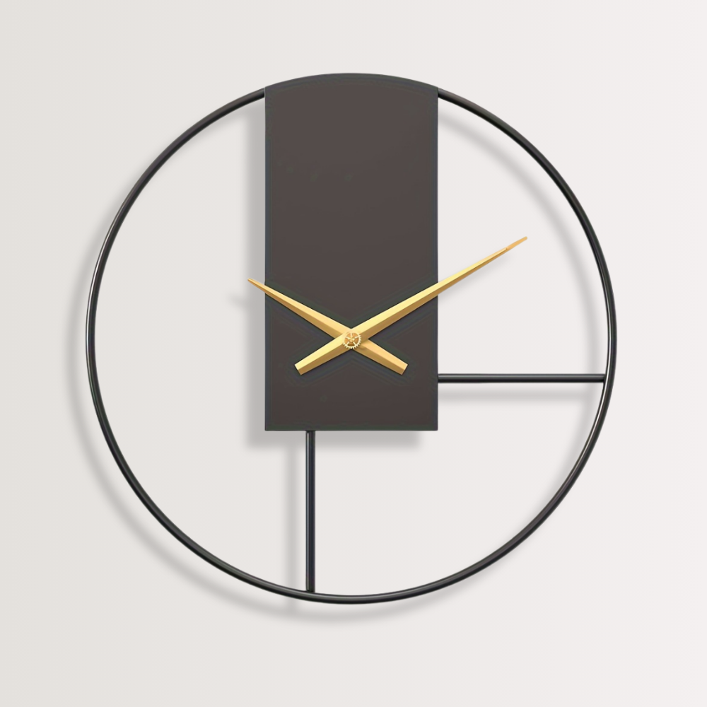 Horloge Murale | Ronde Noir Doré Tendance | Mode Chic | ChicTid
