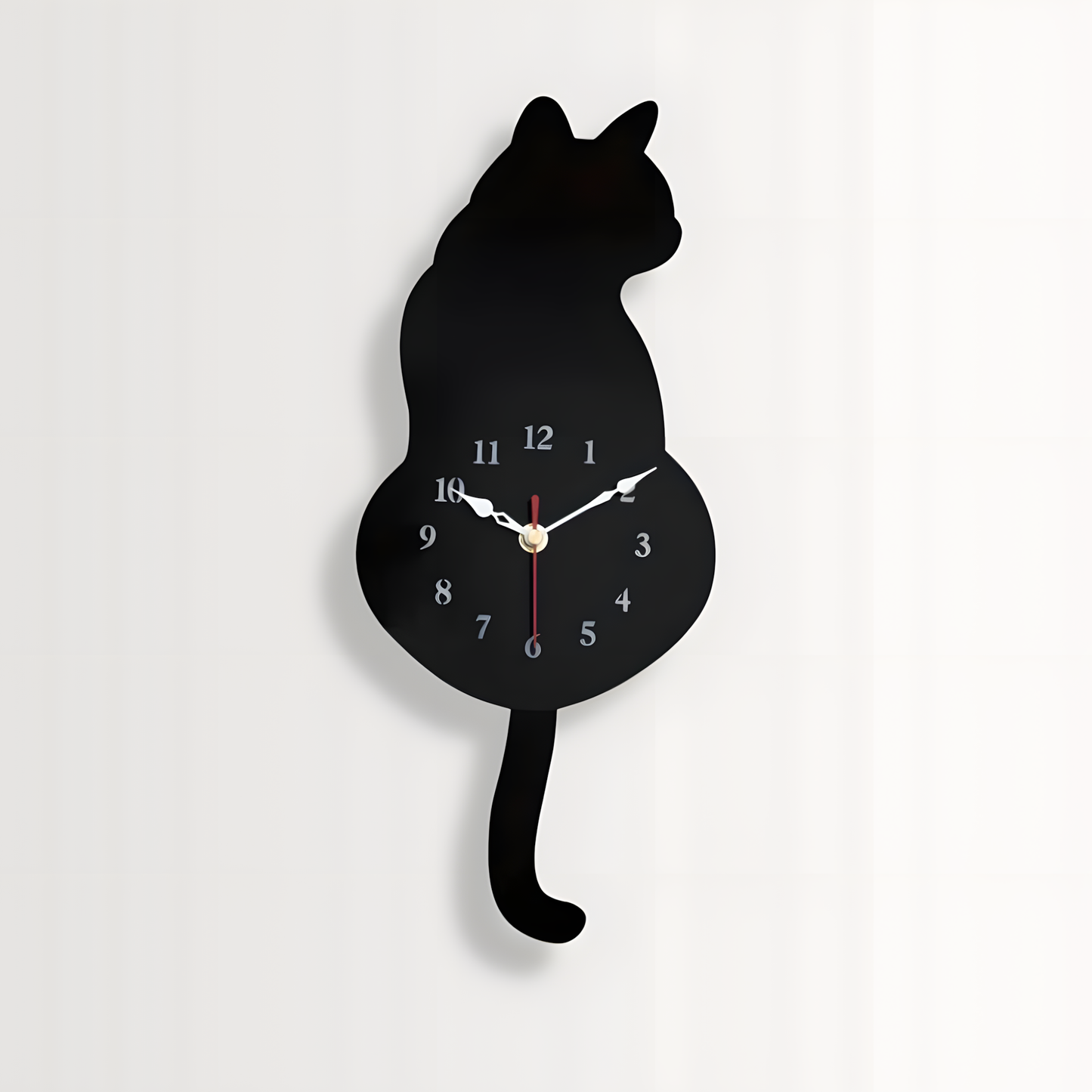 Horloge Murale | Chat Noir Design | Noir