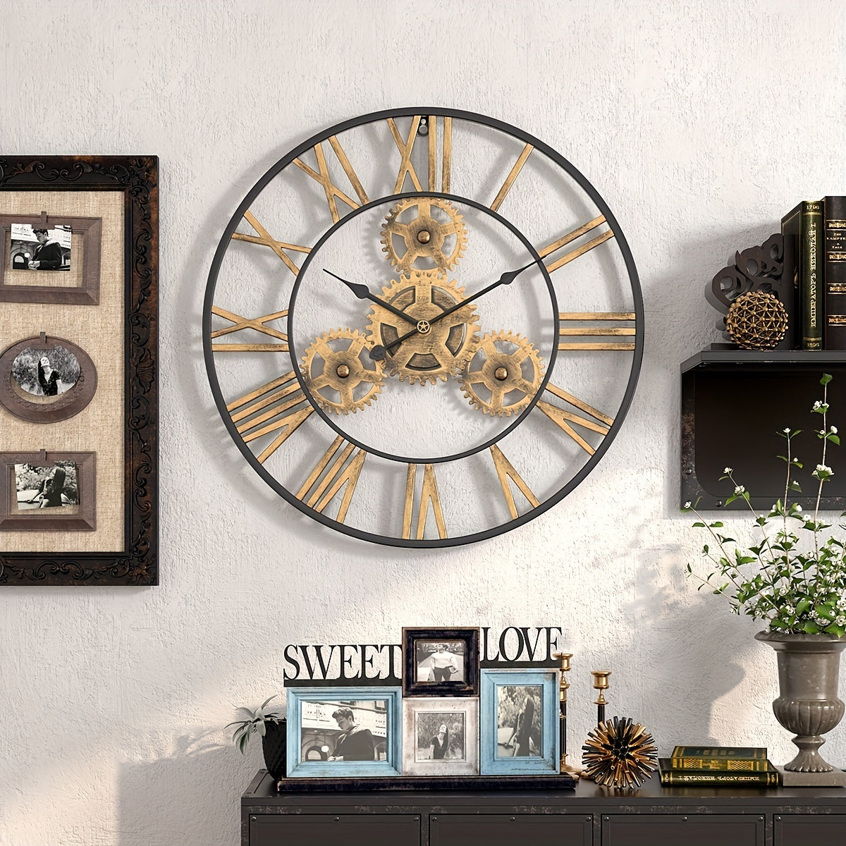 Horloge Murale | Steampunk Grand Engrenage | Temps Machine | ÅngMask
