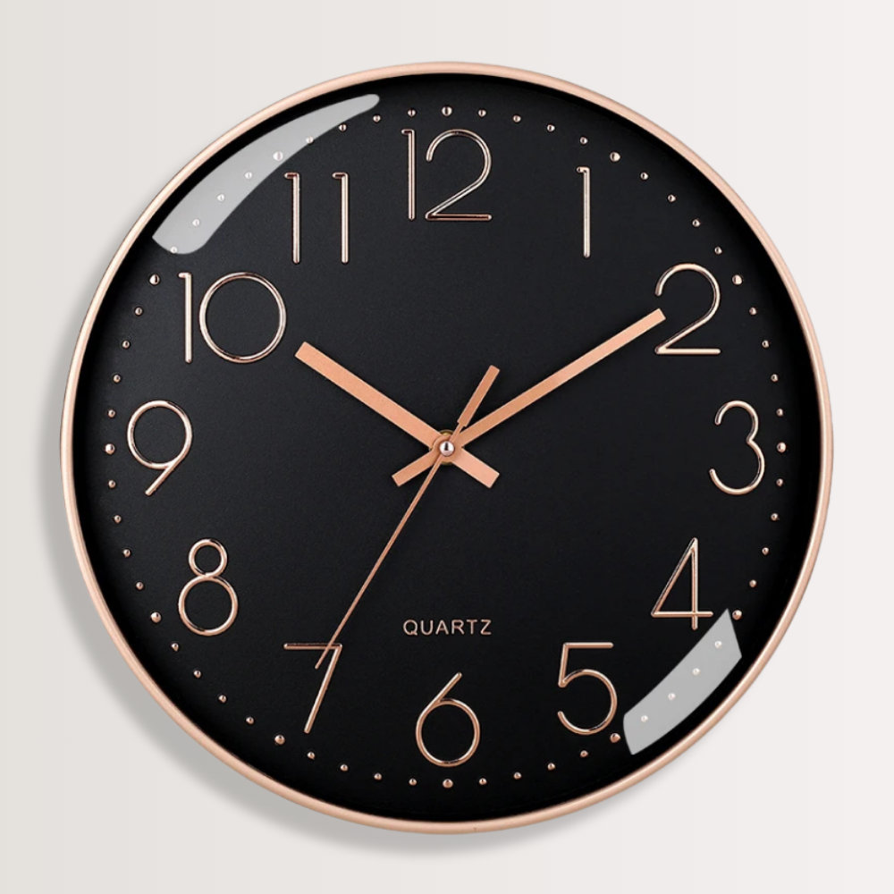 Horloge Murale | Design Minimaliste Chiffres Purs | Minimaliste Pur | Farley