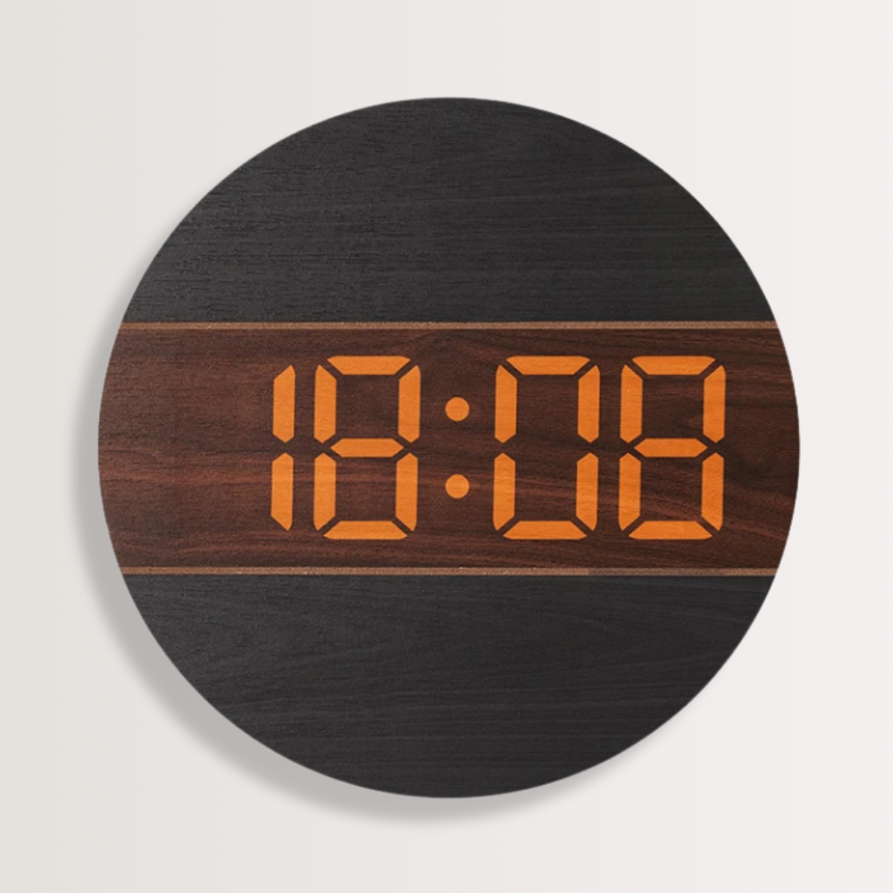 Horloge Murale | Digitale Bois | Bois Numérique | Jenson