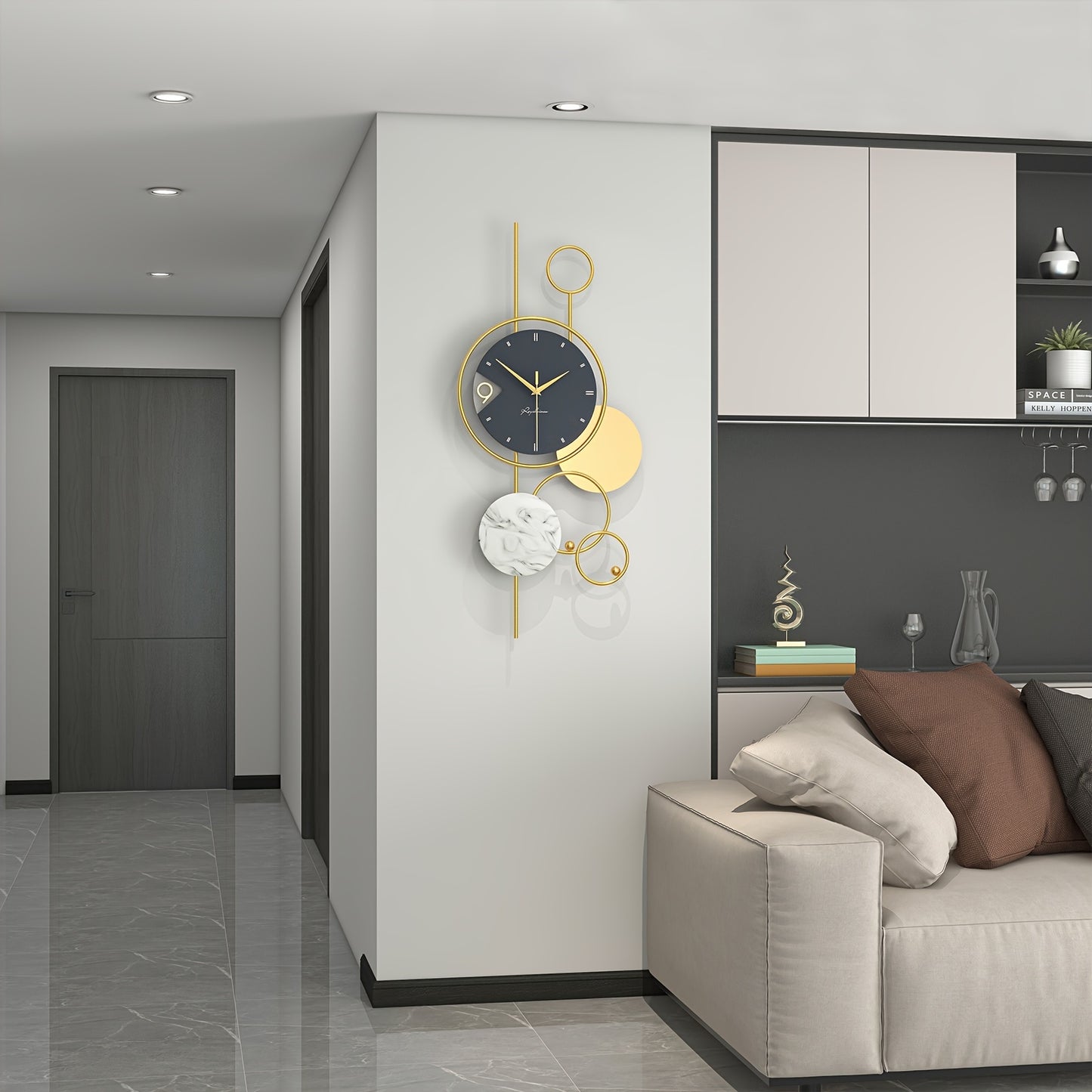 Horloge Murale | Or Design Unique | Forme Unique | GuldSti