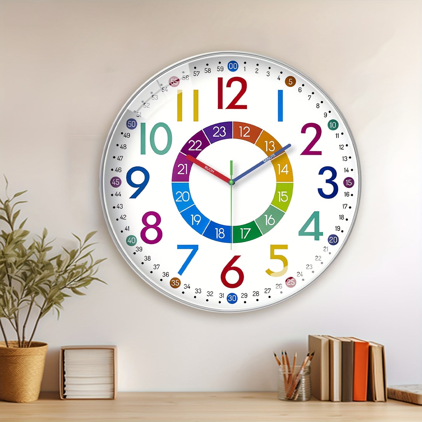 Horloge Murale | Éducatif ABC Coloré | Forme Apprentissage | ABCKlok