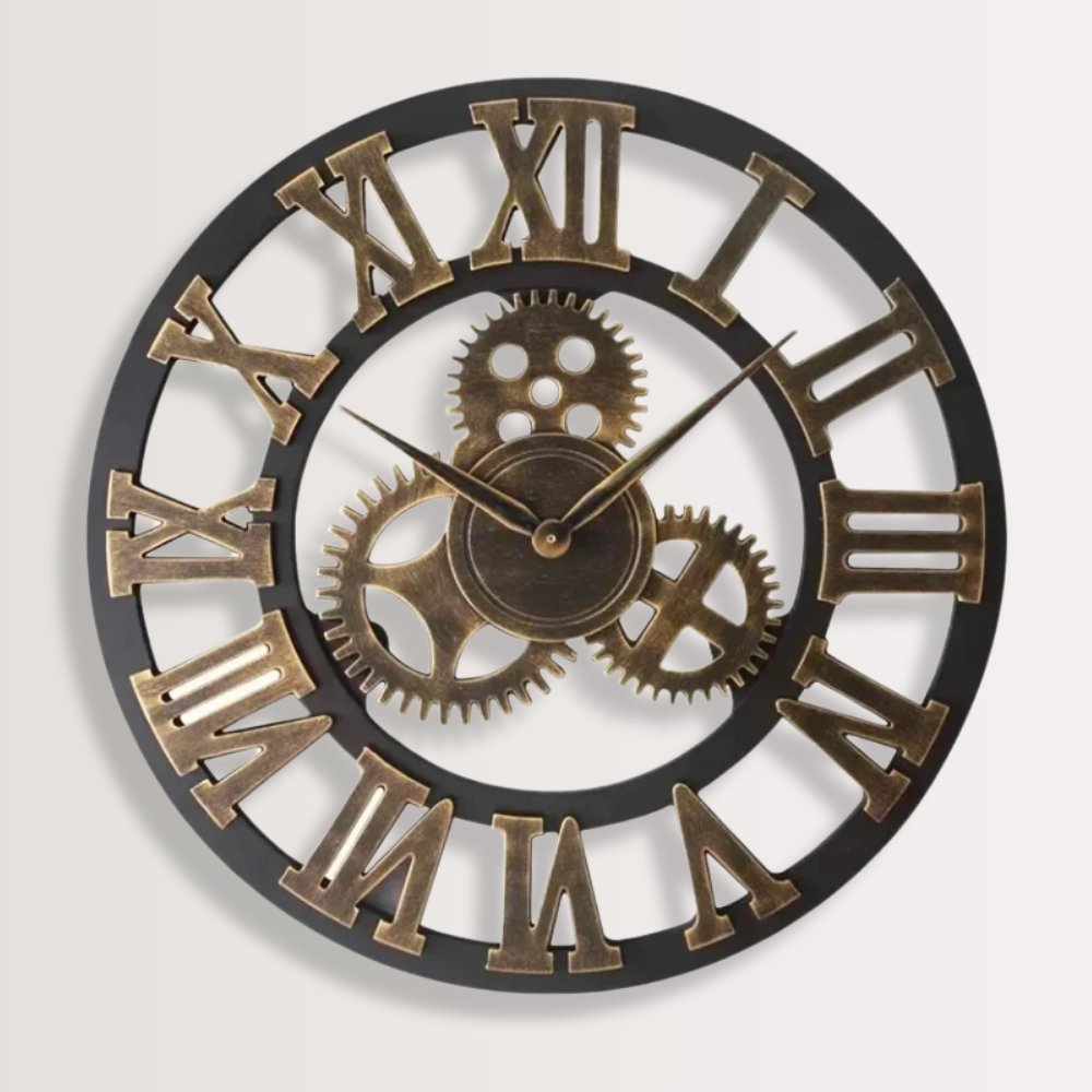 Horloge Murale | Engrenages Industriel Vintage | Engrenages Vintage | Gage