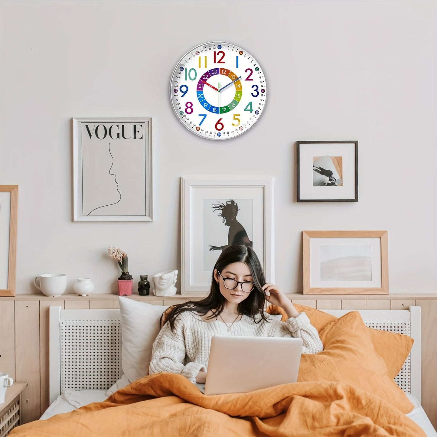 Horloge Murale | Éducatif ABC Coloré | Forme Apprentissage | ABCKlok