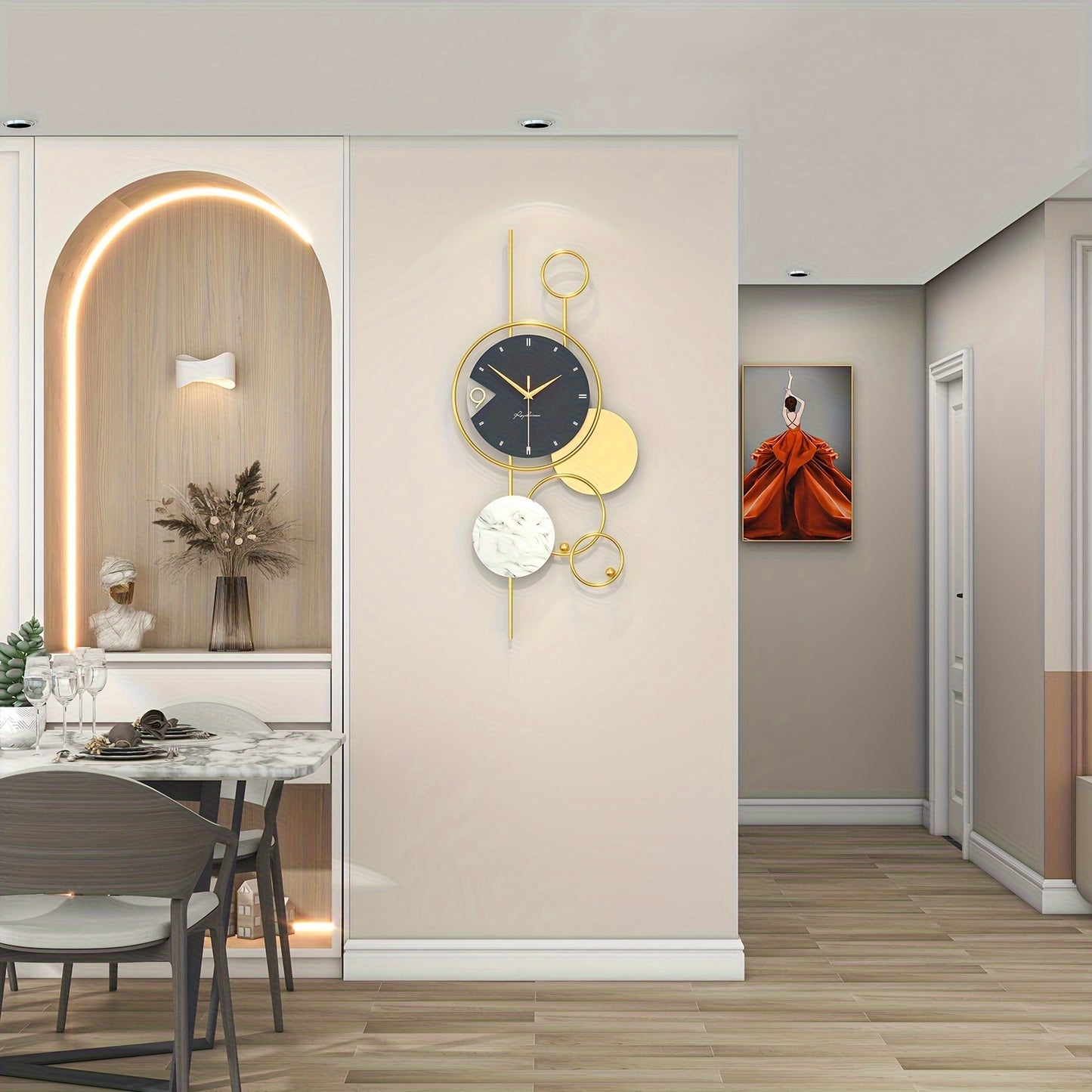 Horloge Murale | Or Design Unique | Forme Unique | GuldSti