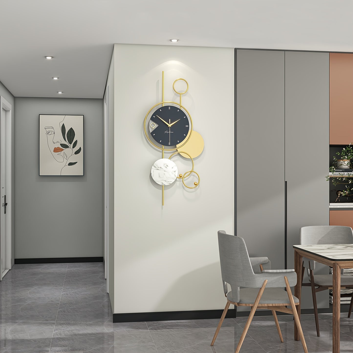 Horloge Murale | Or Design Unique | Forme Unique | GuldSti