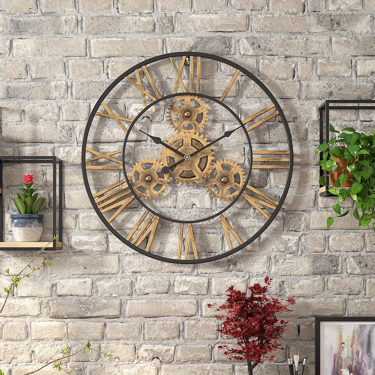 Horloge Murale | Steampunk Grand Engrenage | Temps Machine | ÅngMask