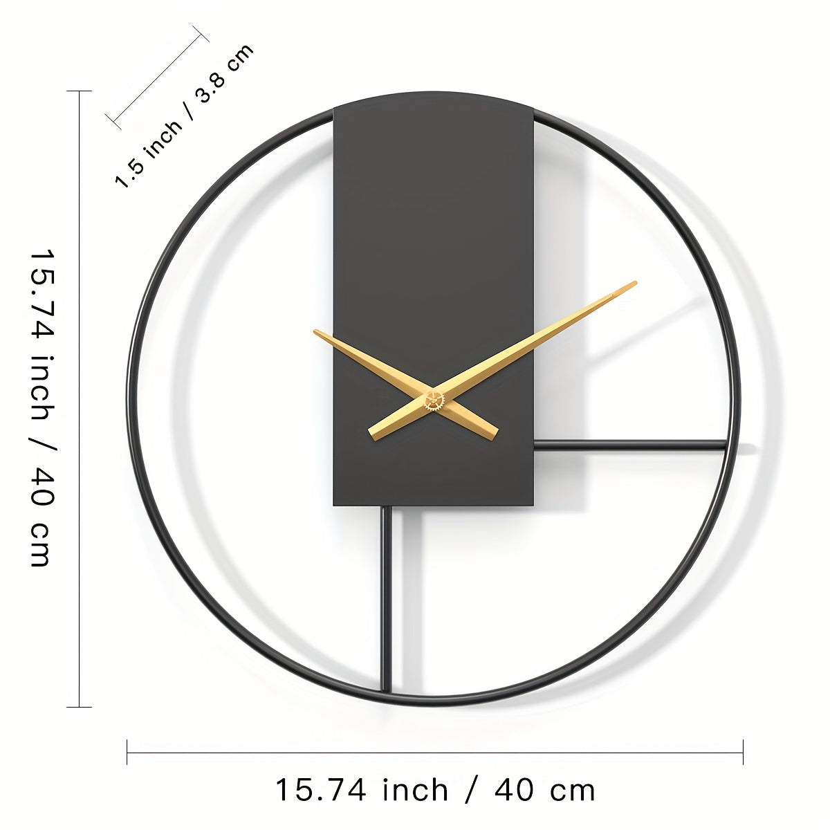 Horloge Murale | Ronde Noir Doré Tendance | Mode Chic | ChicTid