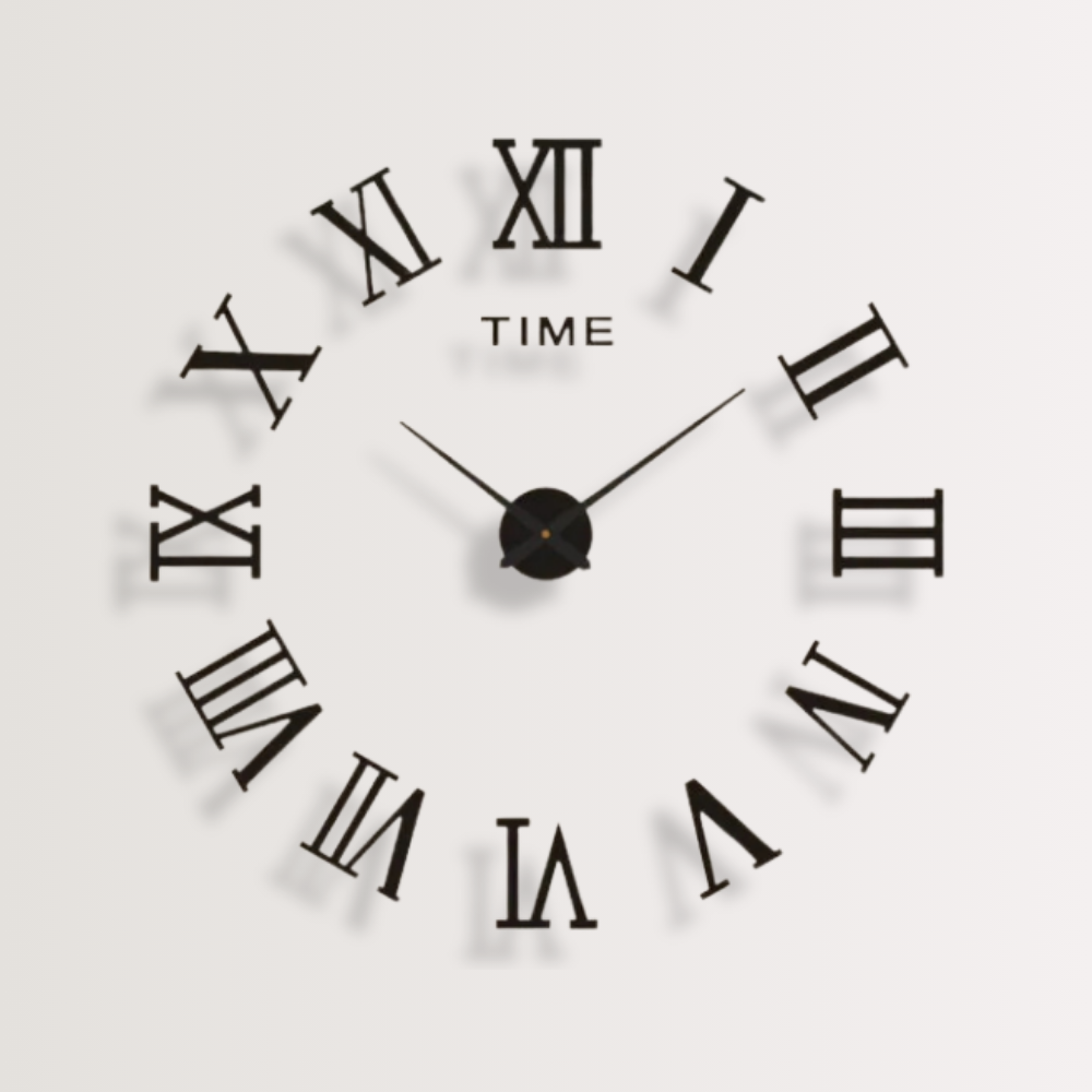 Horloge Murale | Stickers DIY Chiffres Romains Grandes Aiguilles | Chiffres Romains | Pax