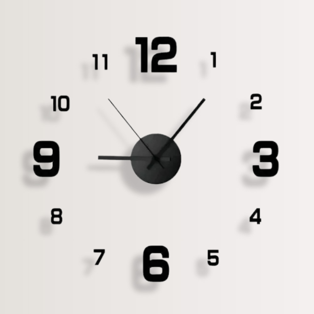 Horloge Murale | Stickers DIY Personnalisables Avec Grandes Aiguilles | Aiguilles Personnalisées | Remy