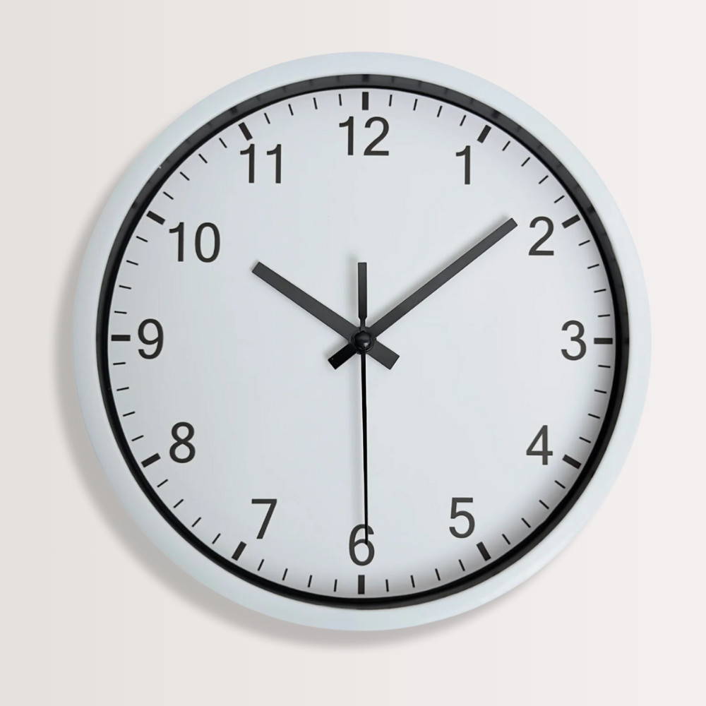 Horloge Murale | Blanche Épurée | Pur Style | Lys
