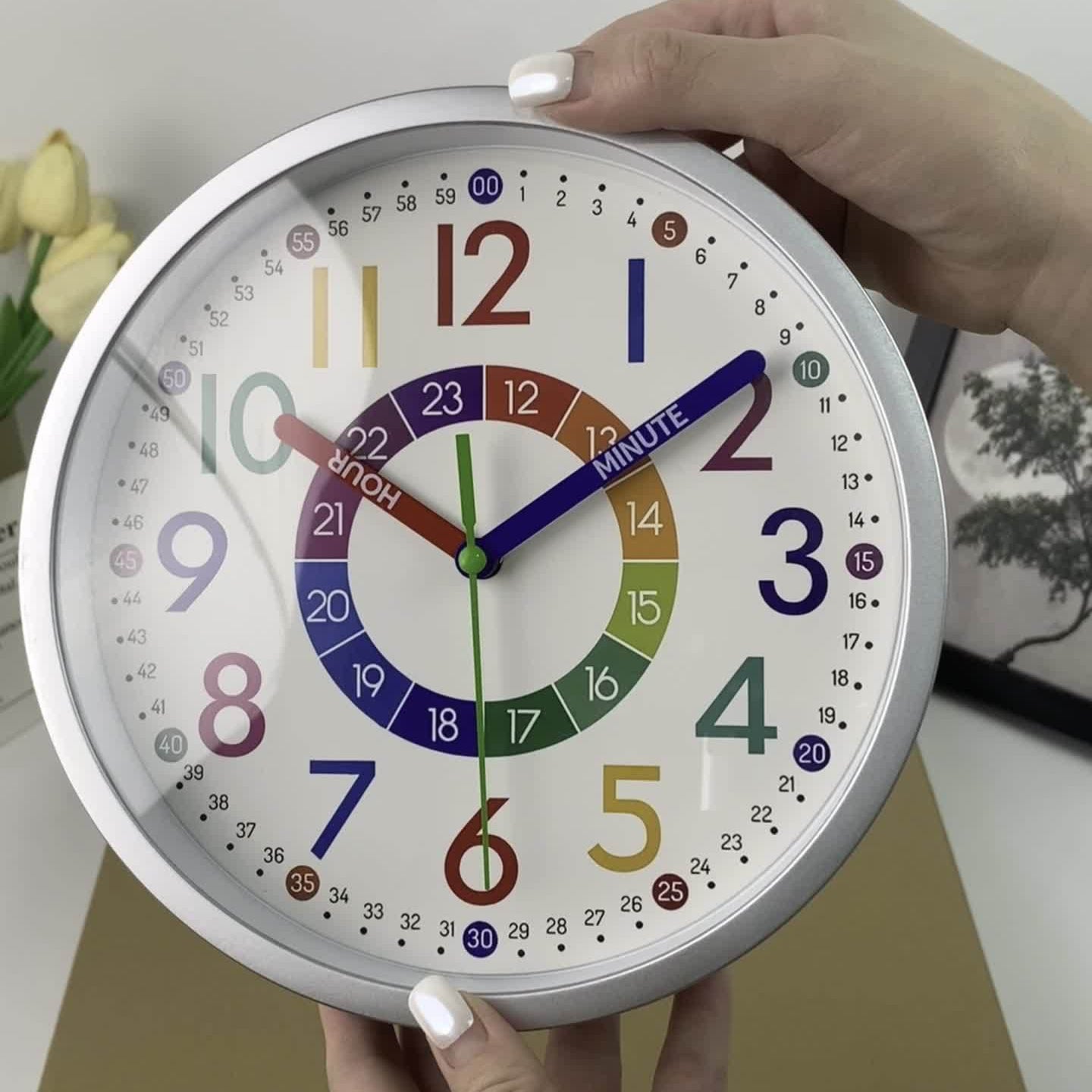 Horloge Murale | Éducatif ABC Coloré | Forme Apprentissage | ABCKlok