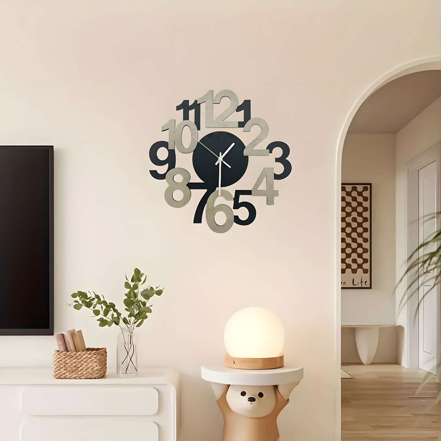 Horloge Murale | Nombre Minimaliste Design | Style Chiffre | DigiForm