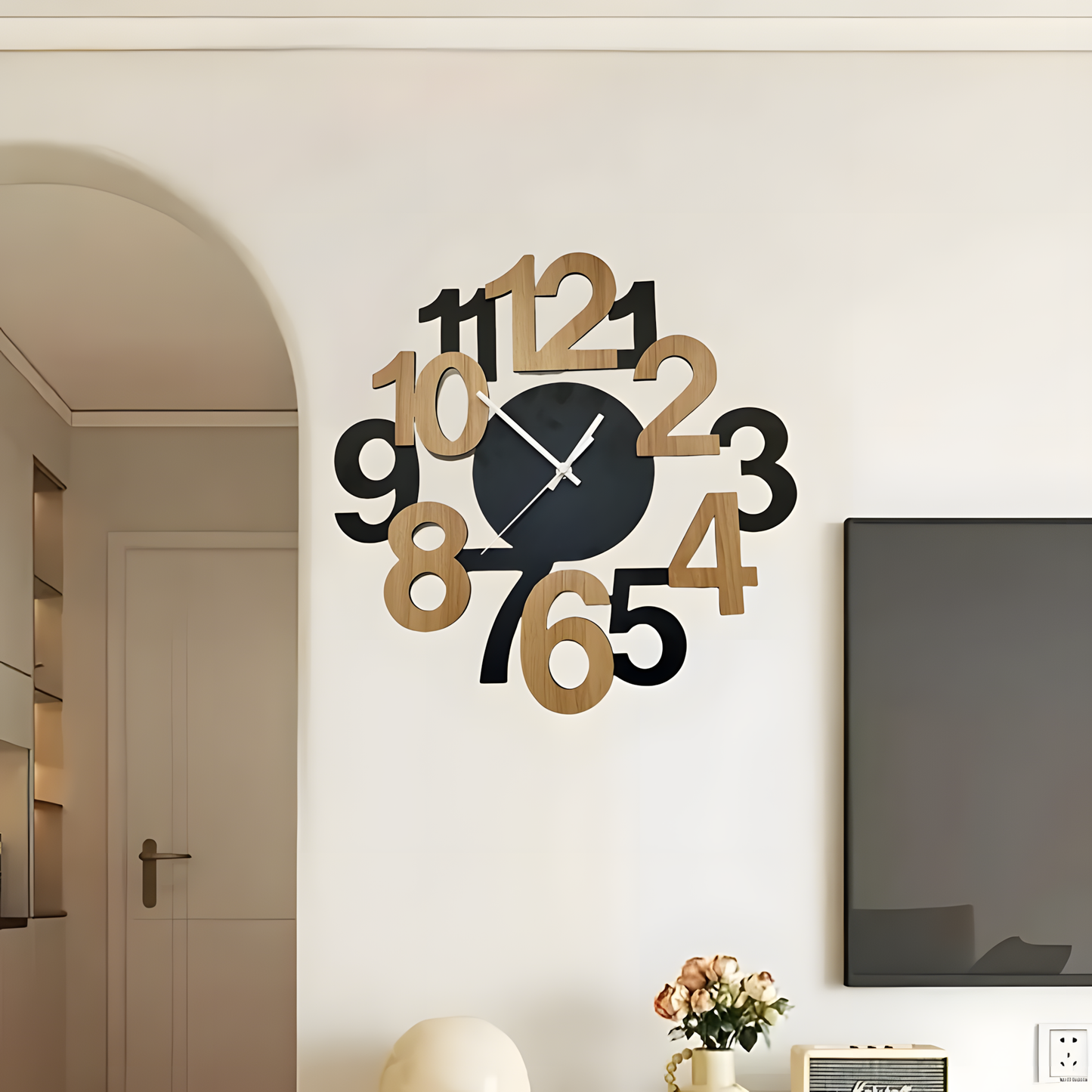Horloge Murale | Nombre Minimaliste Design | Style Chiffre | DigiForm