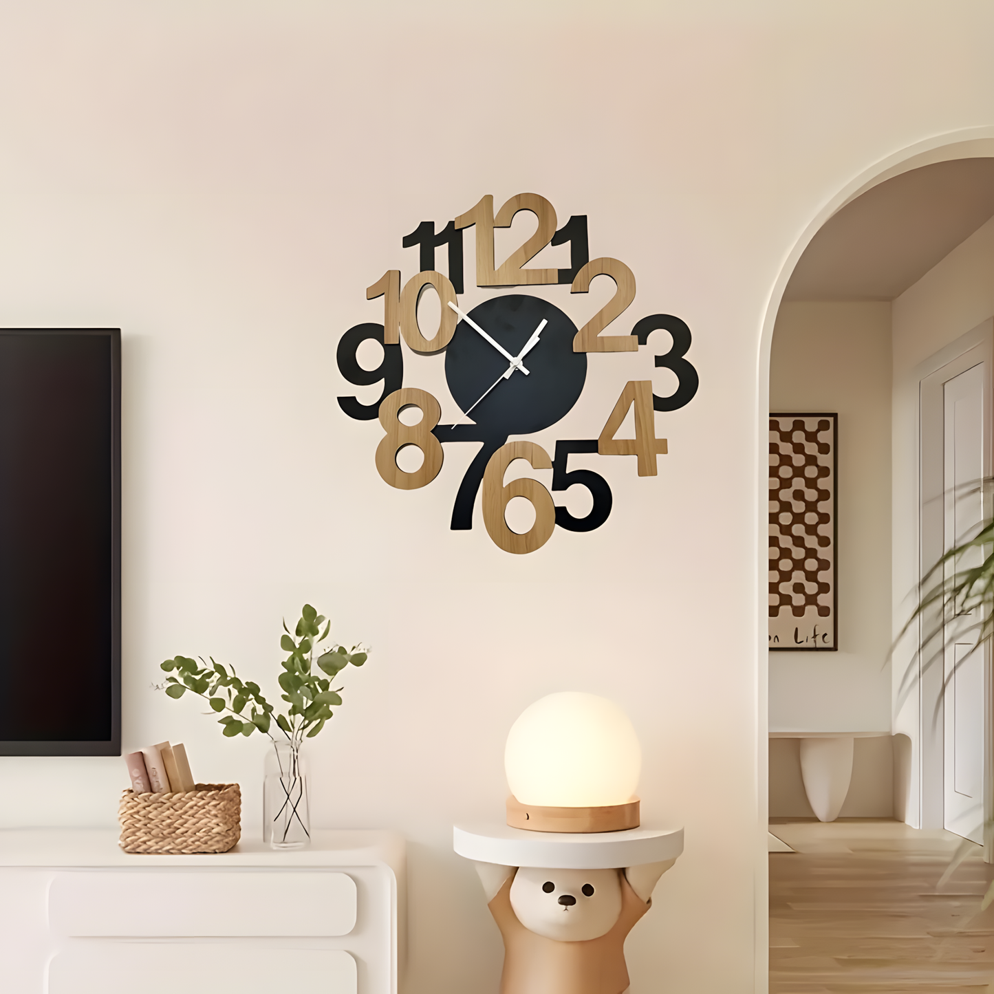 Horloge Murale | Nombre Minimaliste Design | Style Chiffre | DigiForm