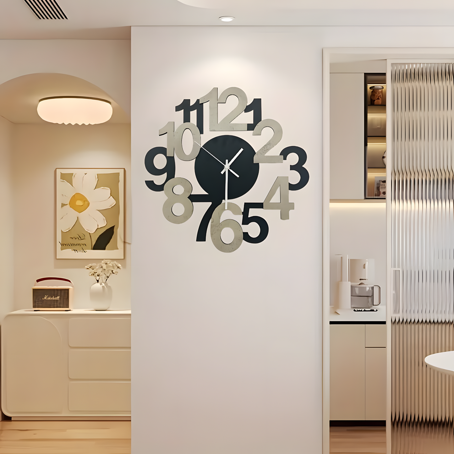 Horloge Murale | Nombre Minimaliste Design | Style Chiffre | DigiForm