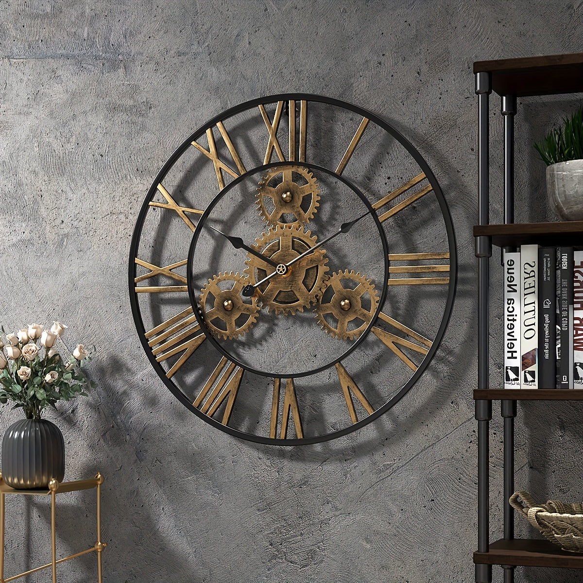Horloge Murale | Steampunk Grand Engrenage | Temps Machine | ÅngMask