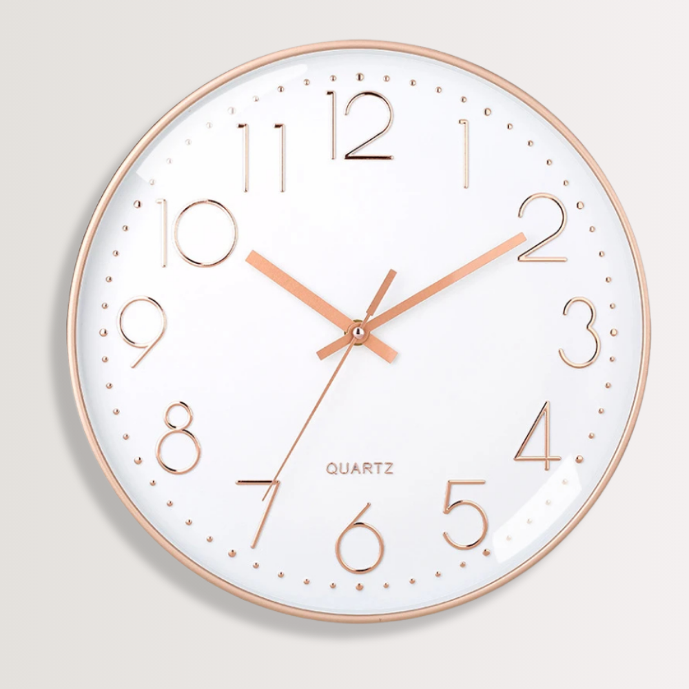 Horloge Murale | Design Minimaliste Chiffres Purs | Minimaliste Pur | Farley