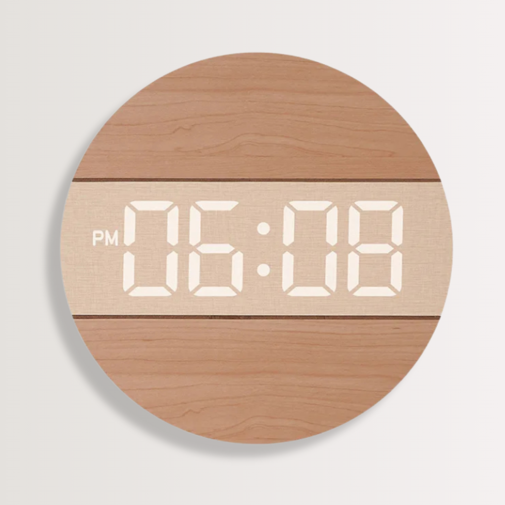 Horloge Murale | Digitale Bois | Bois Numérique | Jenson