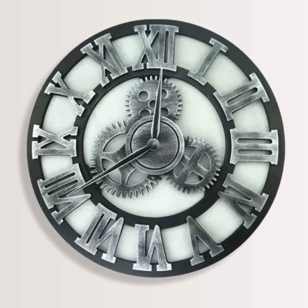 Horloge Murale | Engrenages Industriel Vintage | Engrenages Vintage | Gage