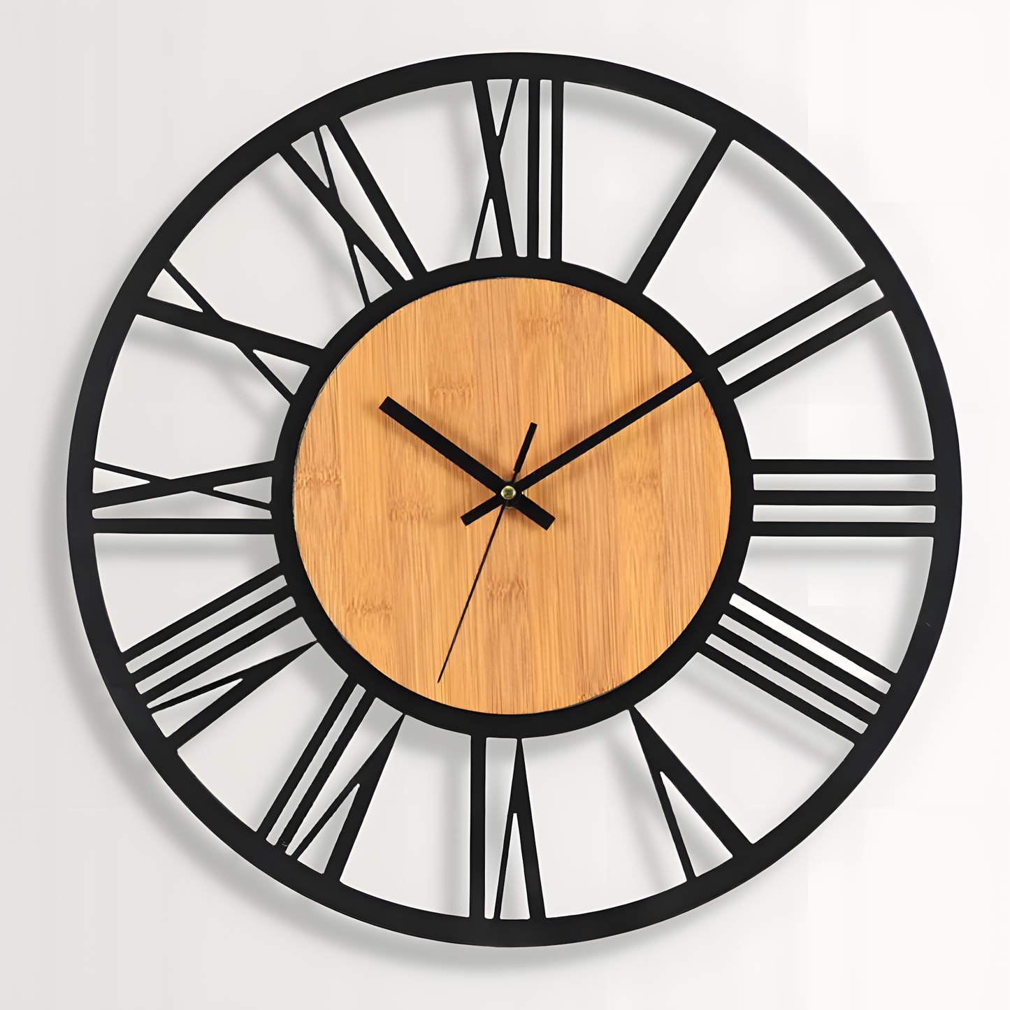 Horloge Murale | Bois Métal Romain | Bois & Métal | Roma