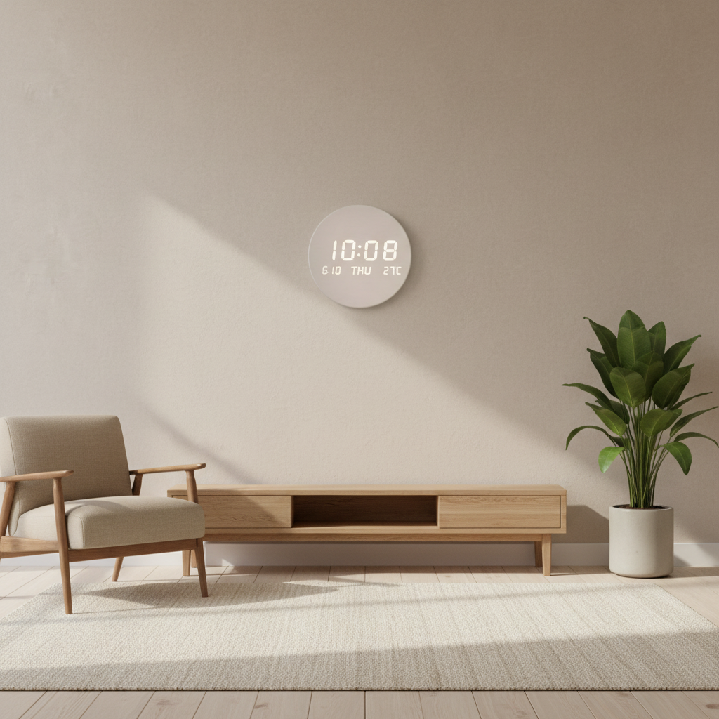 Horloge Murale | Led Bois Numérique | Led Bois Luxe | Briza