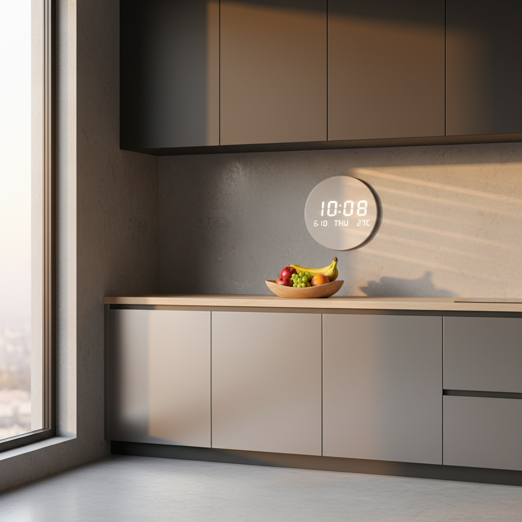 Horloge Murale | Led Bois Numérique | Led Bois Luxe | Briza