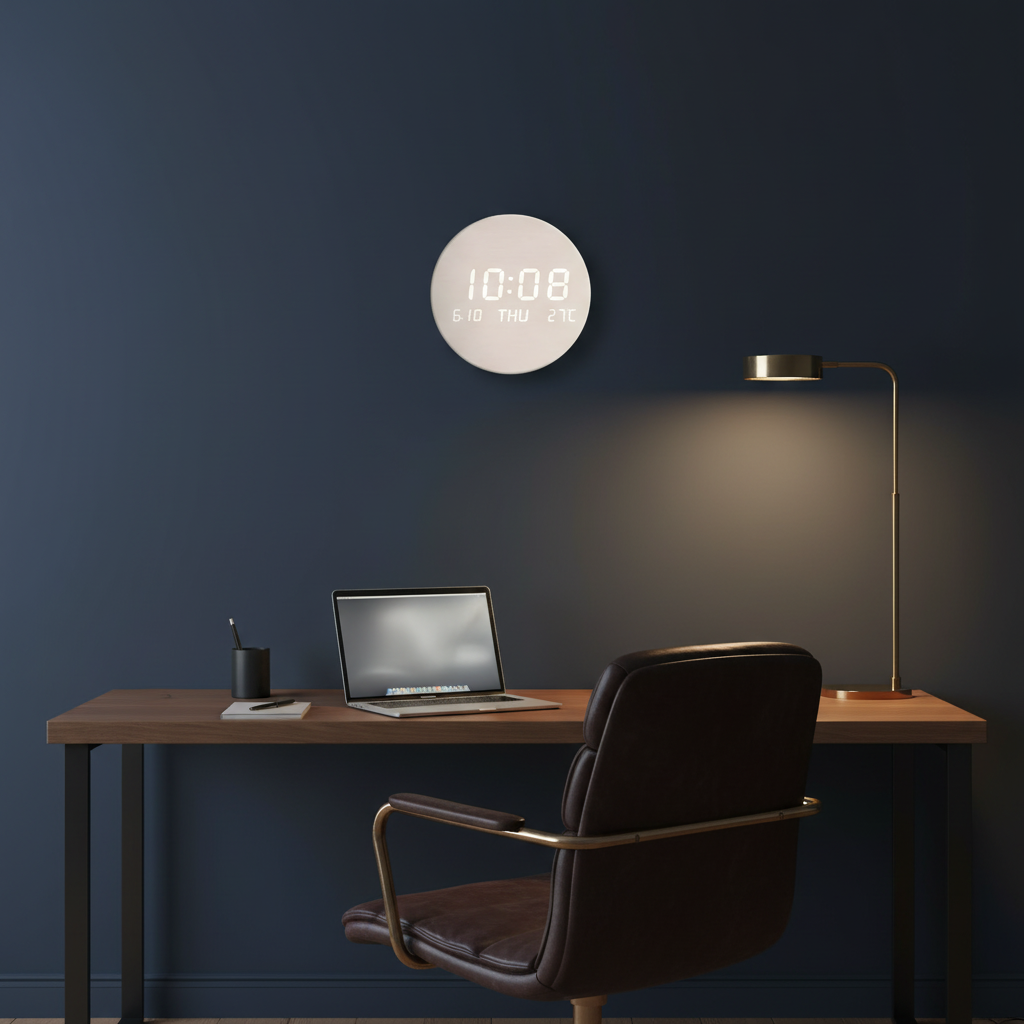 Horloge Murale | Led Bois Numérique | Led Bois Luxe | Briza