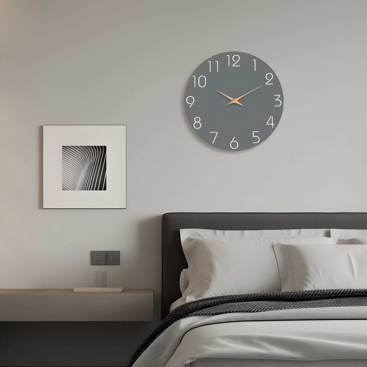Horloge Murale | Ronde Rétro Élégante | Style Rétro Chic | Niko