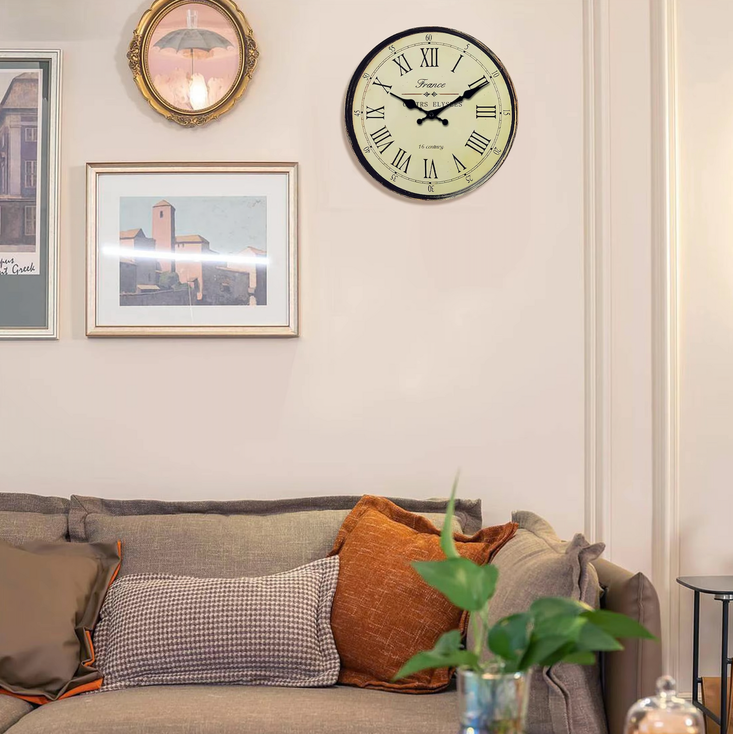 Horloge Murale | Style Café Retro l Sage
