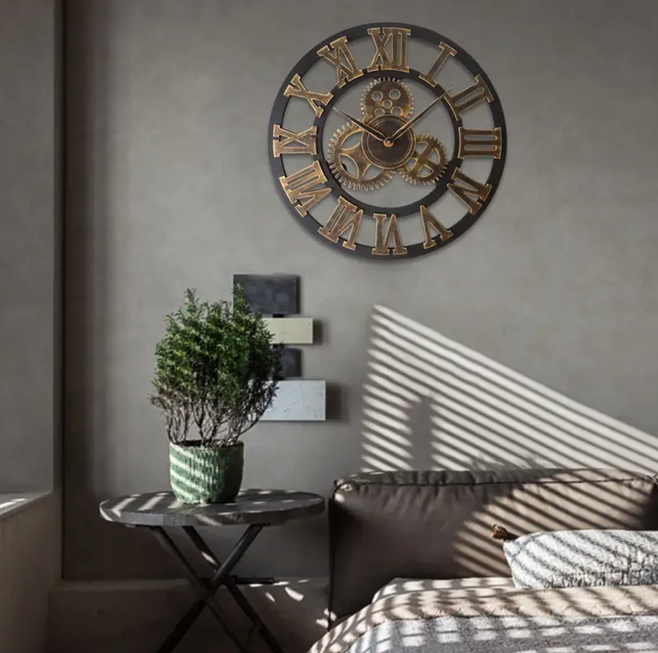 Horloge Murale | Engrenages Industriel Vintage | Engrenages Vintage | Gage