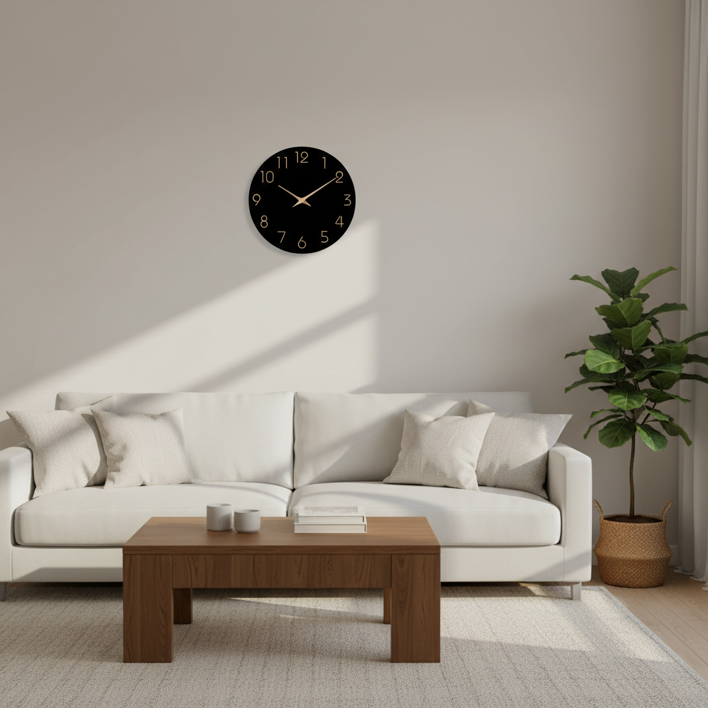 Horloge Murale | Ronde Rétro Élégante | Style Rétro Chic | Niko