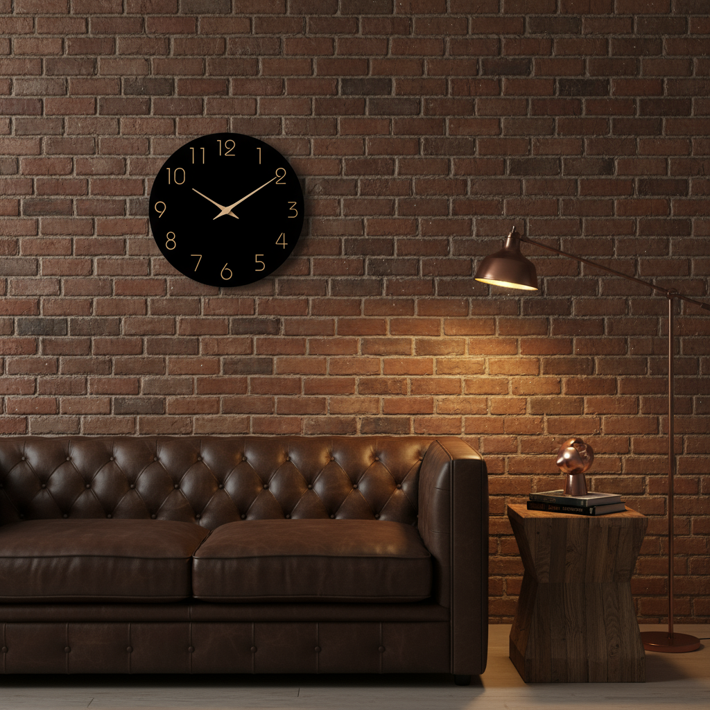 Horloge Murale | Ronde Rétro Élégante | Style Rétro Chic | Niko
