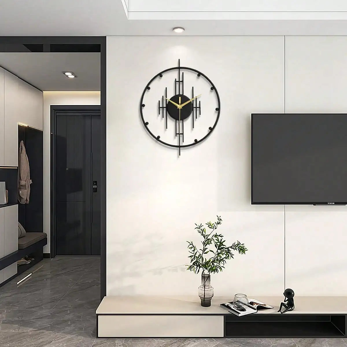 Horloge Murale | Métal Design Minimaliste | Minimaliste Métal | Kato