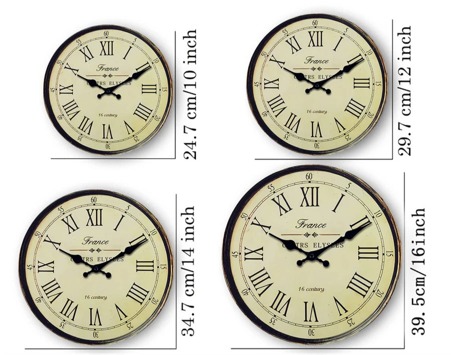 Horloge Murale | Style Café Retro l Sage