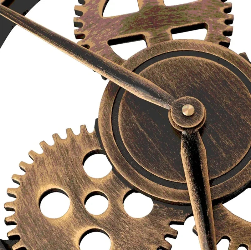 Horloge Murale | Engrenages Industriel Vintage | Engrenages Vintage | Gage