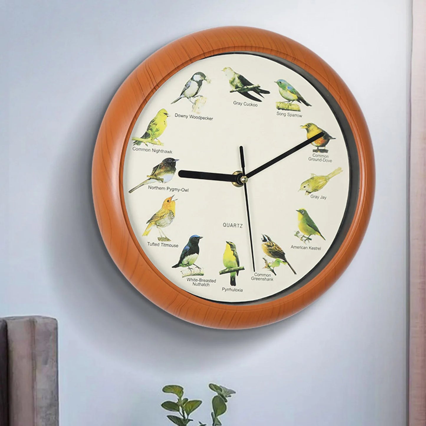 Horloge Murale | Motif Oiseau Décorative | Oiseau Décoratif | Ava