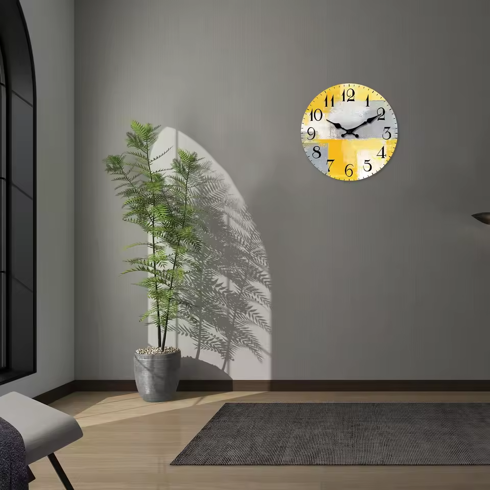 Horloge Murale | Bois Vibrant Décoratif | Bois Coloré | Faro