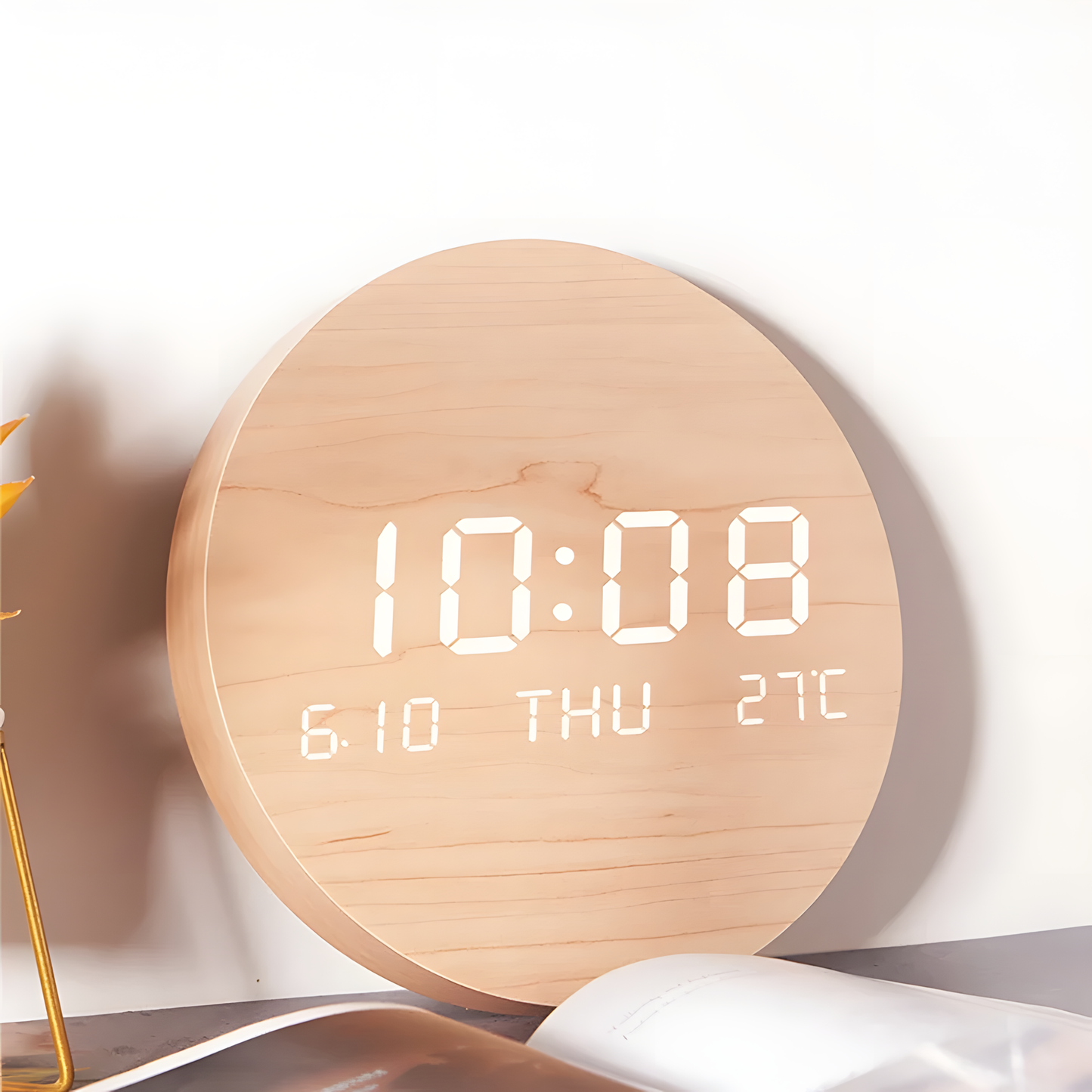 Horloge Murale | Led Bois Numérique | Led Bois Luxe | Briza
