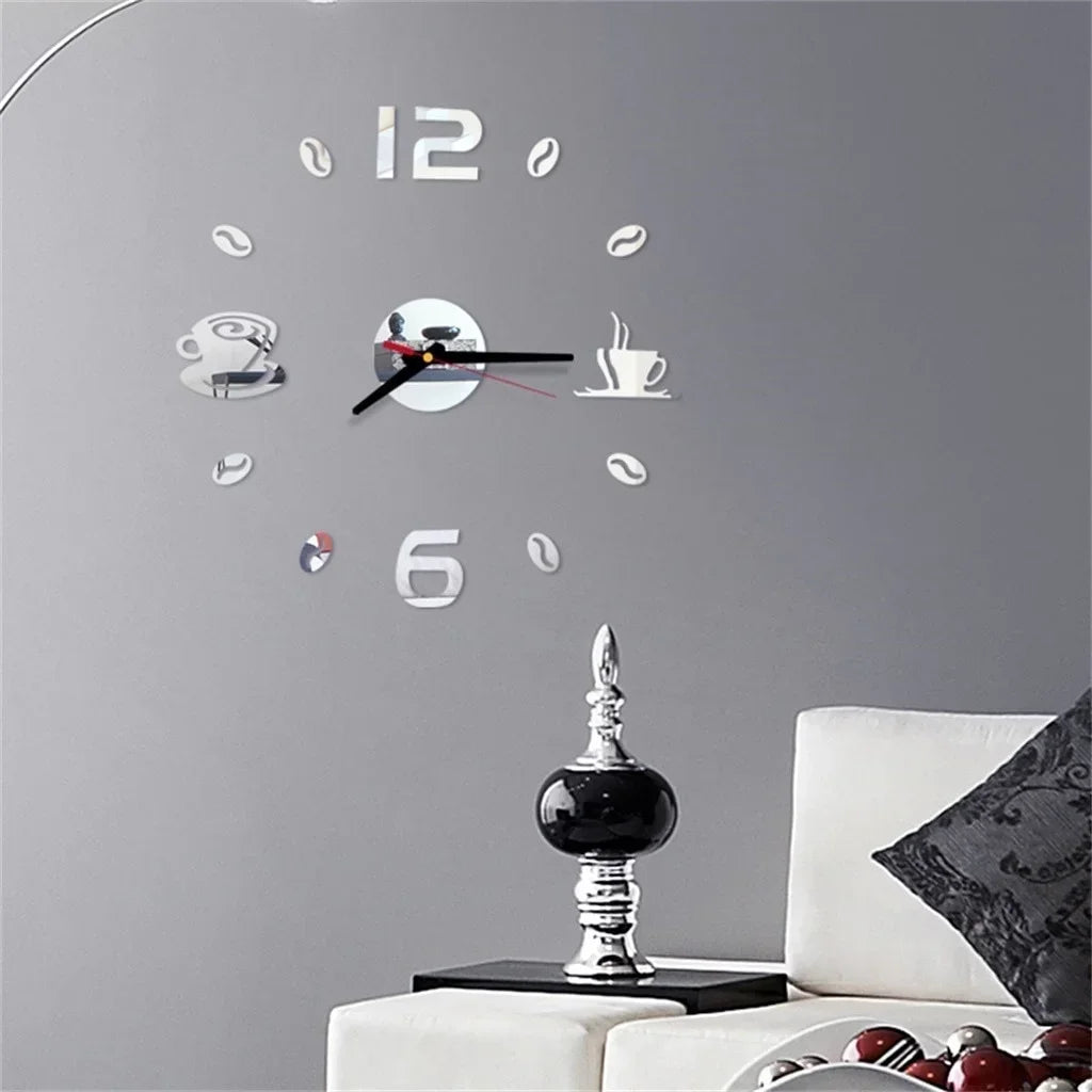 Horloge Murale | Sticker DIY Personnalisable Café Original | Café Personnalisé | Oda