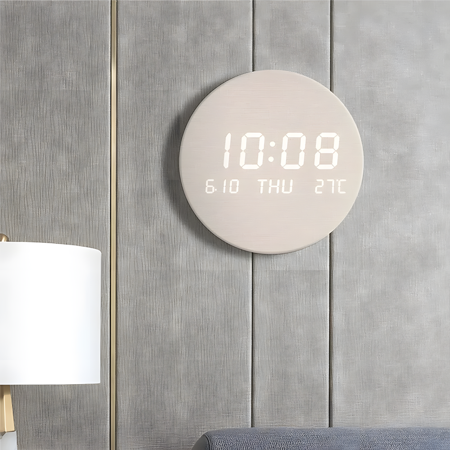 Horloge Murale | Led Bois Numérique | Led Bois Luxe | Briza
