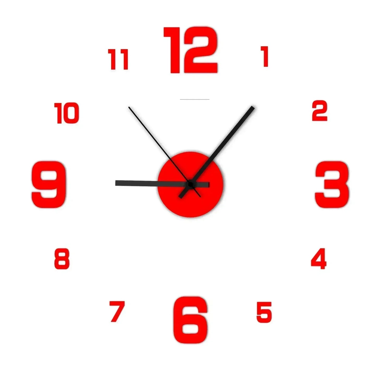Horloge Murale | Stickers DIY Personnalisables Avec Grandes Aiguilles | Aiguilles Personnalisées | Remy