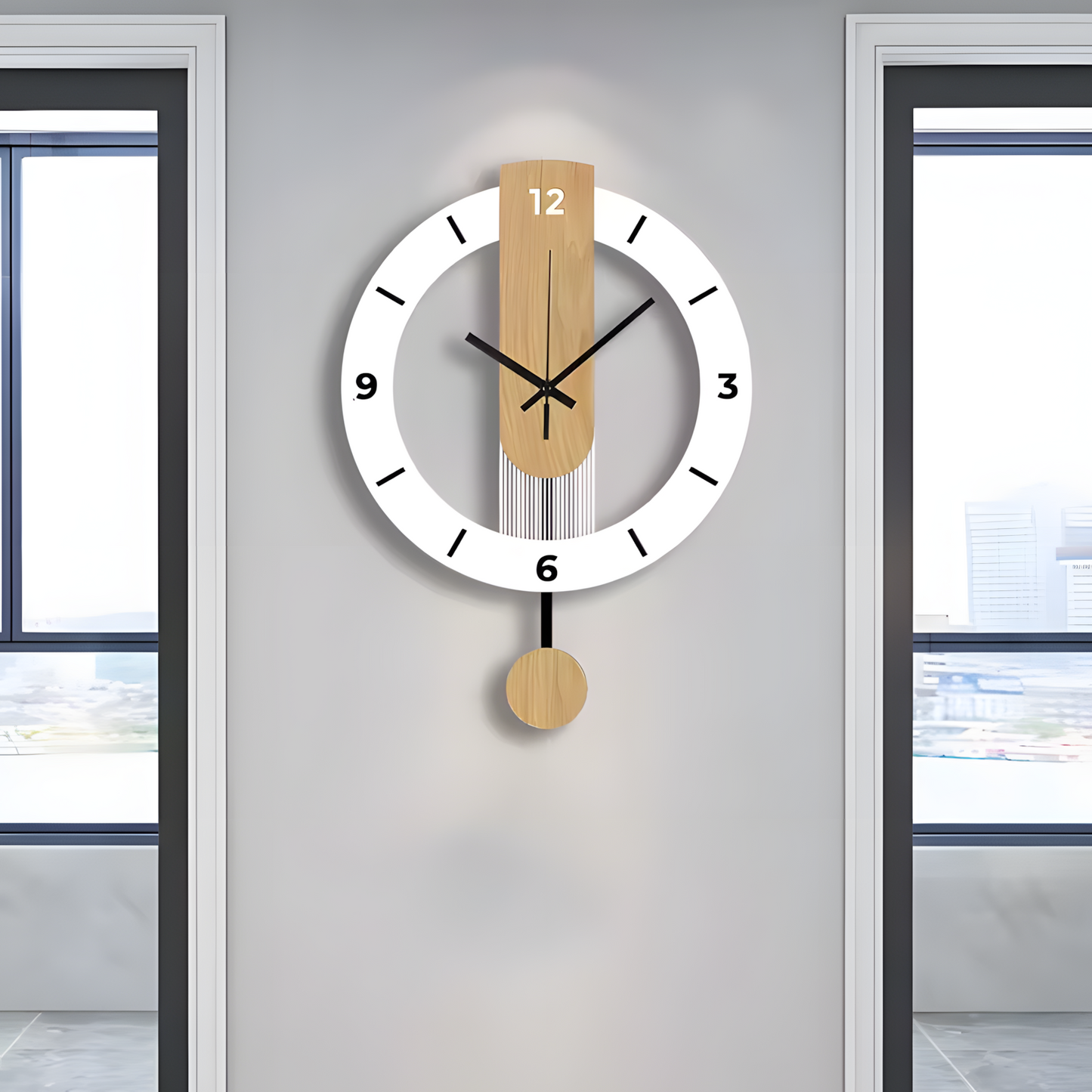 Horloge Murale | Romaine Acrylique Bois Noble | Bois Noble Romaine | Sora