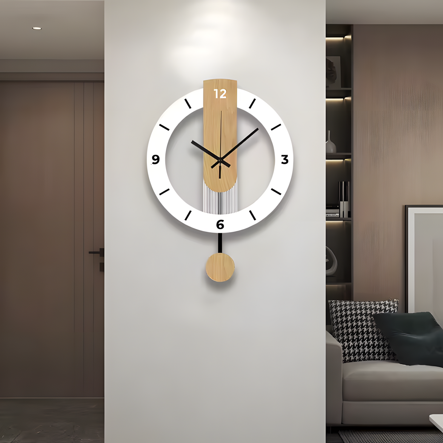 Horloge Murale | Romaine Acrylique Bois Noble | Bois Noble Romaine | Sora