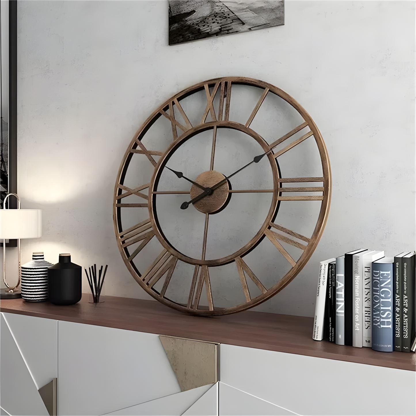 Horloge Murale | Romaine Métal Élégante | Métal Élégant Romaine | Tova