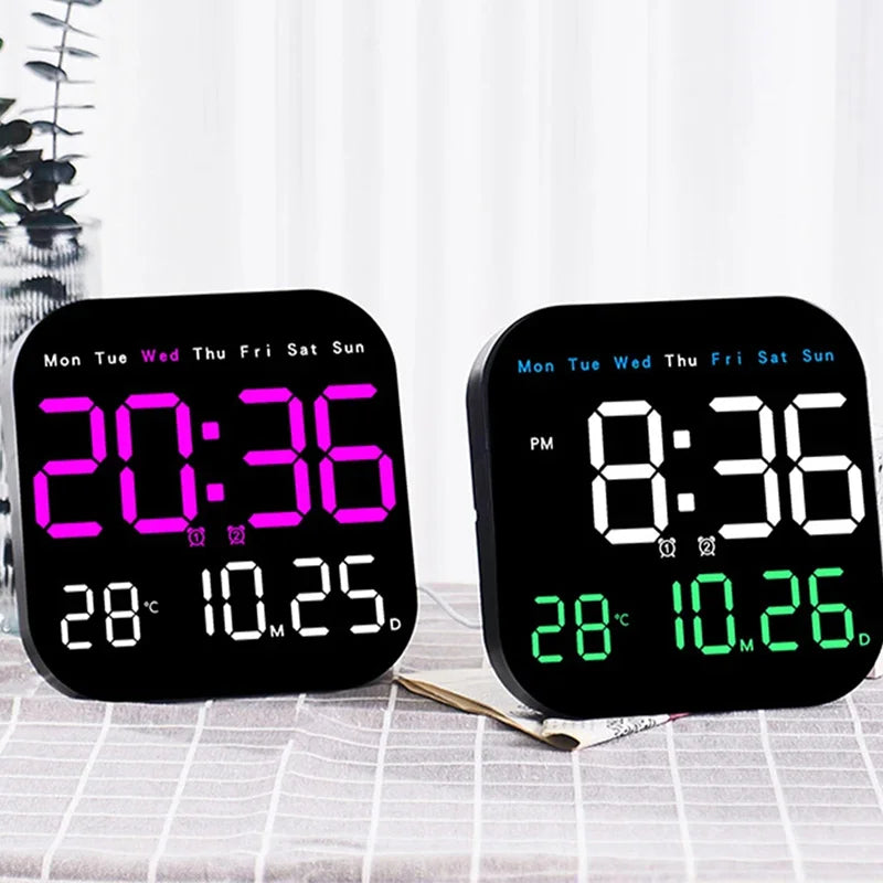 Horloge Murale | Led Multifonction Numérique| Led Multifonction | Paxon