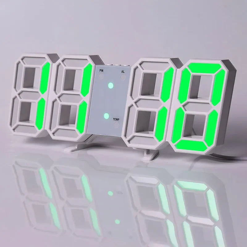 Horloge Murale | Numérique LED Moderne | Tech Temps | TeknoTid
